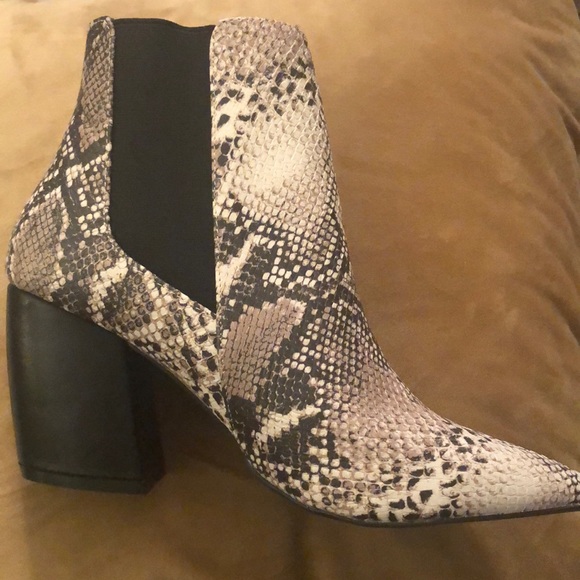 Lola Shoetique Shoes - Snake print booties